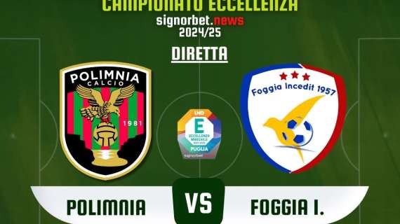 Eccellenza, Polimnia Calcio-Foggia Incedit in diretta su Antenna Sud