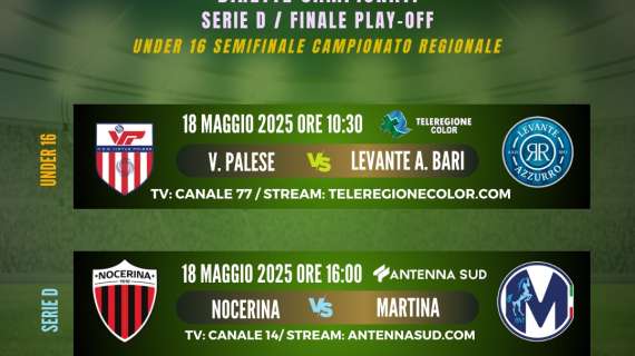 Serie D/H, finale playoff: Nocerina-Martina in diretta esclusiva su Antenna Sud