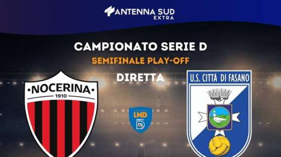 Semifinale Playoff Serie D: Nocerina-Fasano in diretta su Antenna Sud Extra