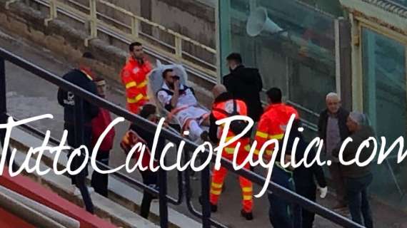 Taranto, infortunio per Manzo: centrocampista in ospedale per accertamenti