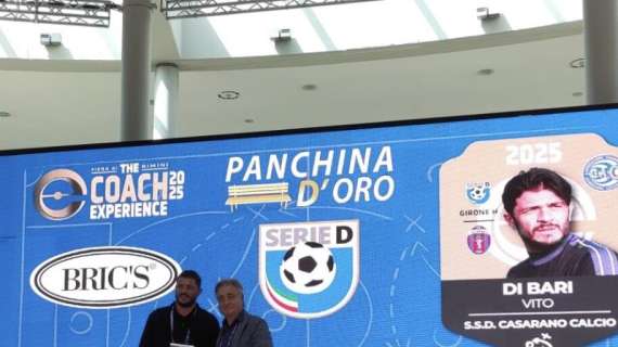 Casarano, Vito Di Bari premiato con la Panchina D'oro