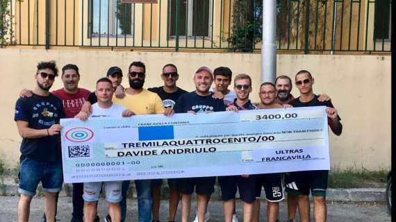 Virtus Francavilla, 3.400 euro raccolti dagli ultras per il giovane Andriulo