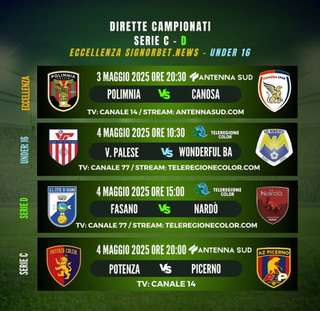Calcio su Antenna Sud: il quadro delle dirette del prossimo weekend 
