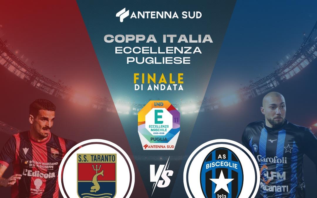 Coppa Italia Eccellenza: Taranto-Bisceglie in diretta su Antenna Sud