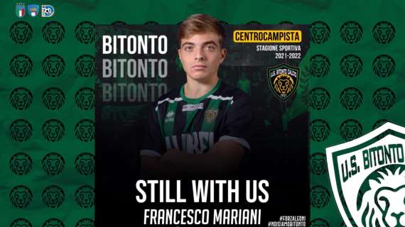 UFFICIALE - Bitonto, conferma per il giovane Francesco Mariani