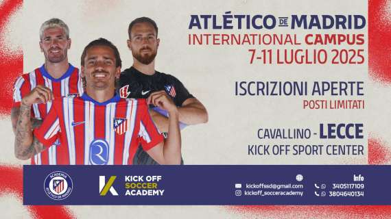 Cavallino, il Kick Off Sport Center ospita l’Atletico Madrid
