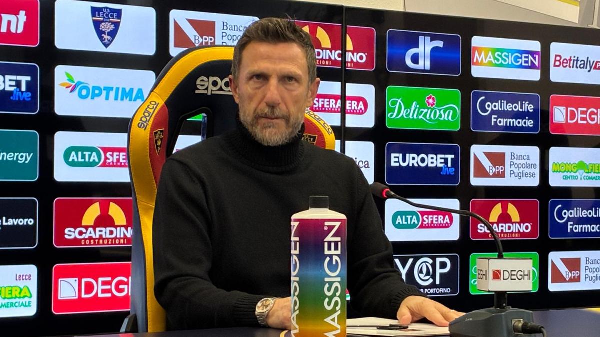 Lecce, Di Francesco: “Siamo felici, in settimana ho predicato coraggio”