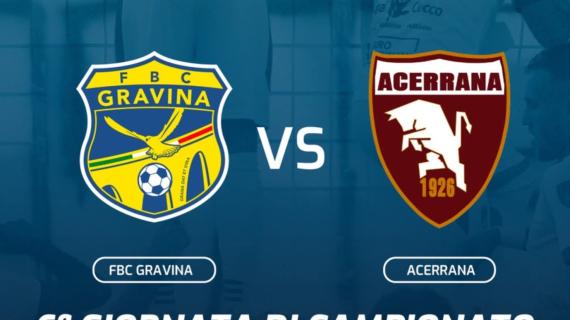 Le probabili formazioni di Gravina-Acerrana, previsti un paio di recuperi tra i murgiani 