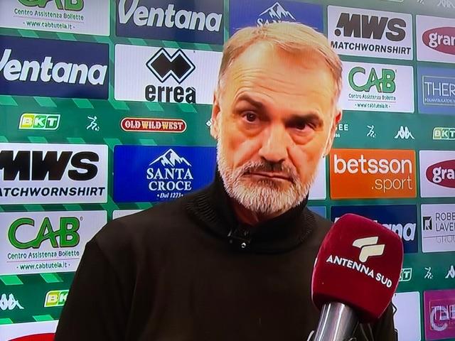 Bari, Vivarini: “Prestazione non all’altezza, é mancata passione”