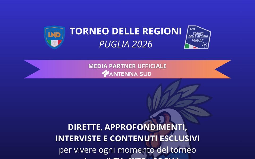 Calcio: il Trofeo delle Regioni in diretta su Antenna Sud
