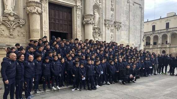Lecce, celebrato il Precetto Pasquale del settore giovanile giallorosso