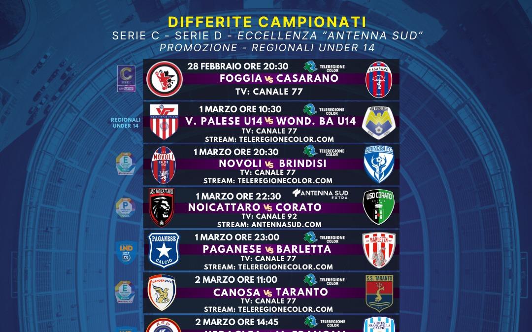 Weekend di grande calcio in diretta sui canali del gruppo editoriale Distante: tutte le partite in diretta