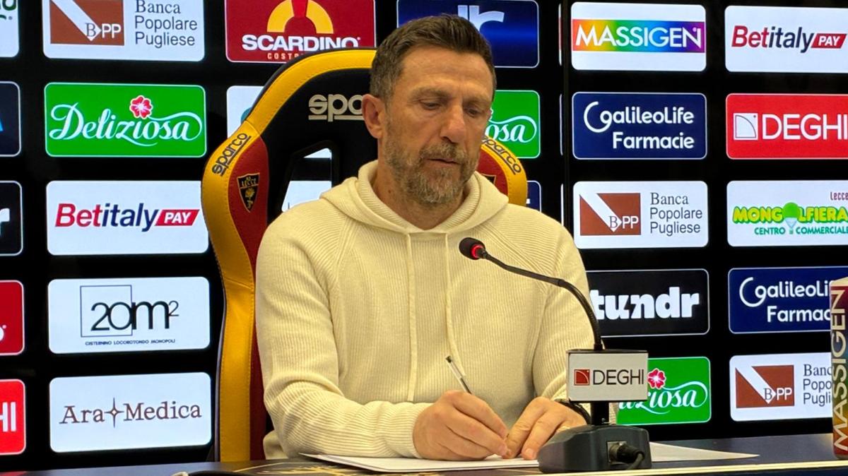 Lecce, Di Francesco: “Contro l’Inter intensità e continuità: gara da tenere in bilico fino alla fine”