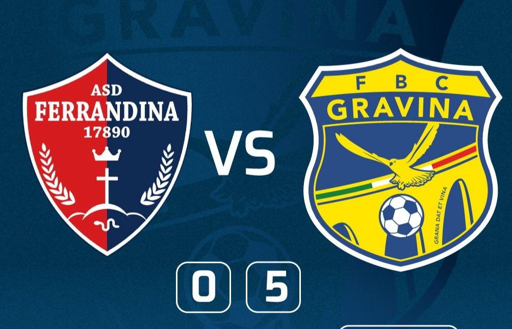 Ferrandina-Gravina 0-5, i murgiani ora sognano i playoff 