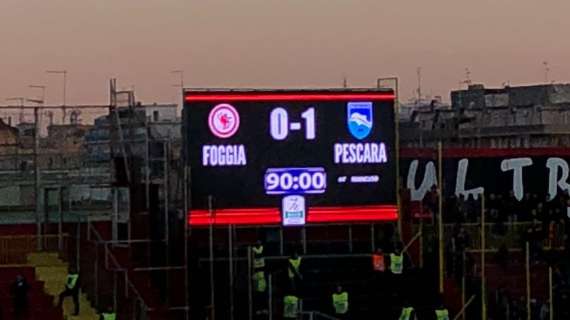 Foggia-Pescara 0-1, guerriglia nel prepartita. I satanelli perdono immeritatamente