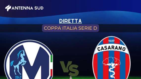 Martina-Casarano: il match di Coppa Italia Serie D in diretta su Antenna Sud