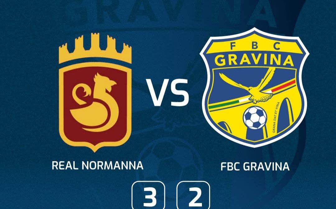 Real Normanna-Gravina 3-2, ennesima sconfitta nel finale per i murgiani.