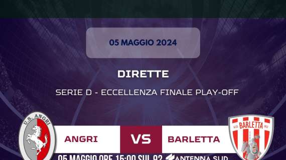 Angri-Barletta, sfida in diretta su Antennasud Extra 