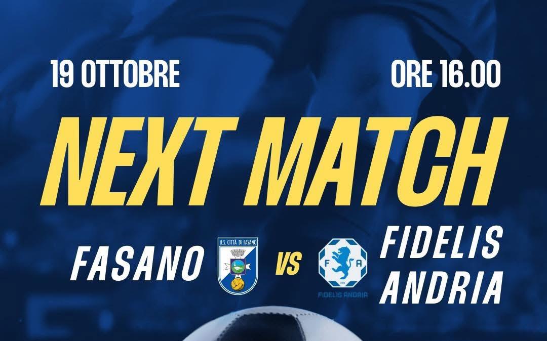 Serie D, cambia il fischio d’inizio di Fasano-Fidelis Andria 