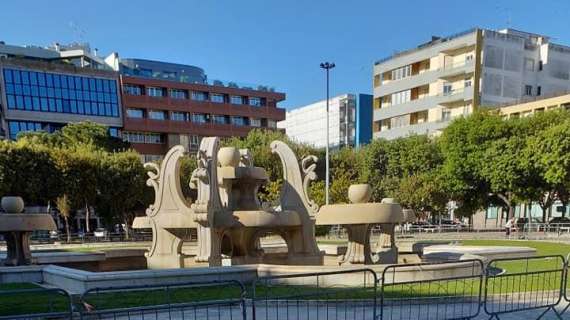 Lecce, blindata la fontana di Piazza Mazzini