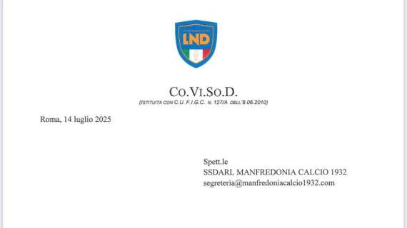 UFFICIALE - Manfredonia, regolarizzata l’iscrizione in Serie D
