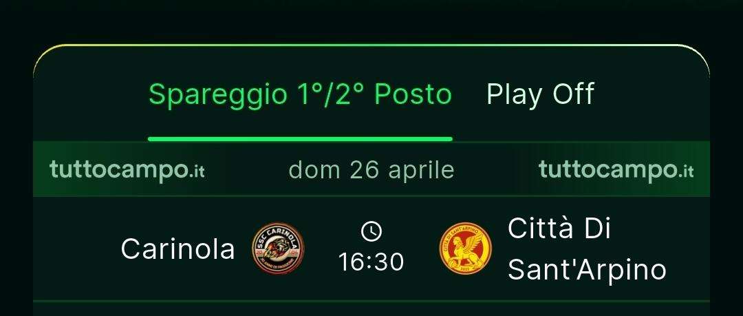 Prima Categoria Girone A, sarà spareggio: Sant’Arpino-Carinola, miglior attacco contro miglior difesa
