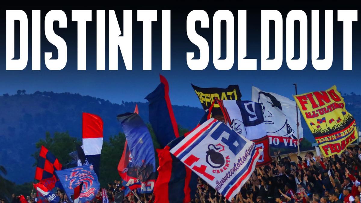 Casertana - Salernitana, distinti polverizzati in poche ore. Rimangono solo biglietti di tribuna