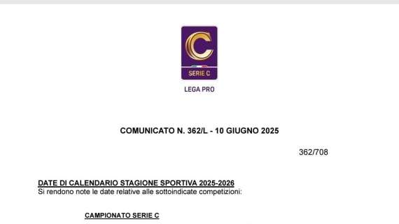 Comunicato 362/L Lega Pro