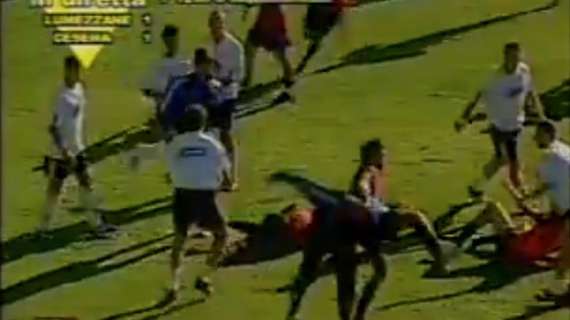 20 giugno 2004: "Castori che viene picchiato in mezzo al campo"