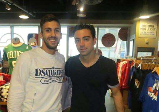 D'Alessandro con Xavi