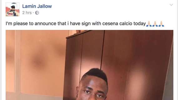 Cesena, primo colpo: Jallow ha firmato