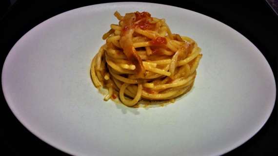 La partita a tavola: spaghetti all'Amatriciana