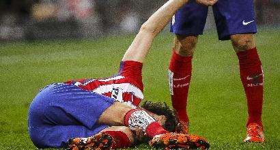 Atletico Madrid, Tiago operato: frattura della tibia, fuori 4 mesi