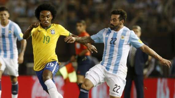 Argentina-Brasile finisce 1-1. Lucas Lima risponde a Lavezzi