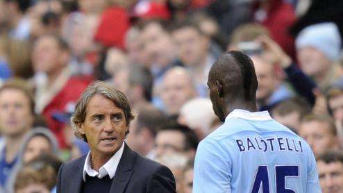 Man. City, Mancini: "Balotelli come Messi e Ronaldo..."