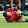 Portogallo, lesione al collaterale per Ronaldo: ecco i tempi di recupero