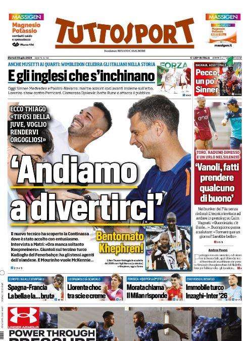 Tuttosport - Spagna-Francia. La bella e la ... bruta