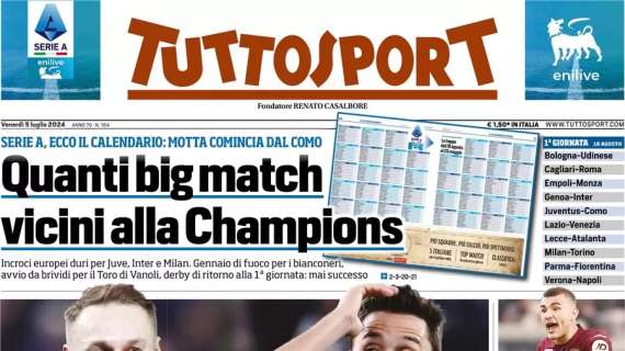 Tuttosport - Quanti big match vicini alla Champions