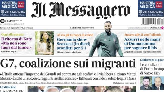 Il Messaggero . Azzurri nelle mani di Donnarumma per sognare il bis