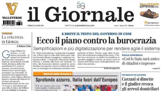 Il Giornale - Vergogna azzurra: è un'Italia coi buchi