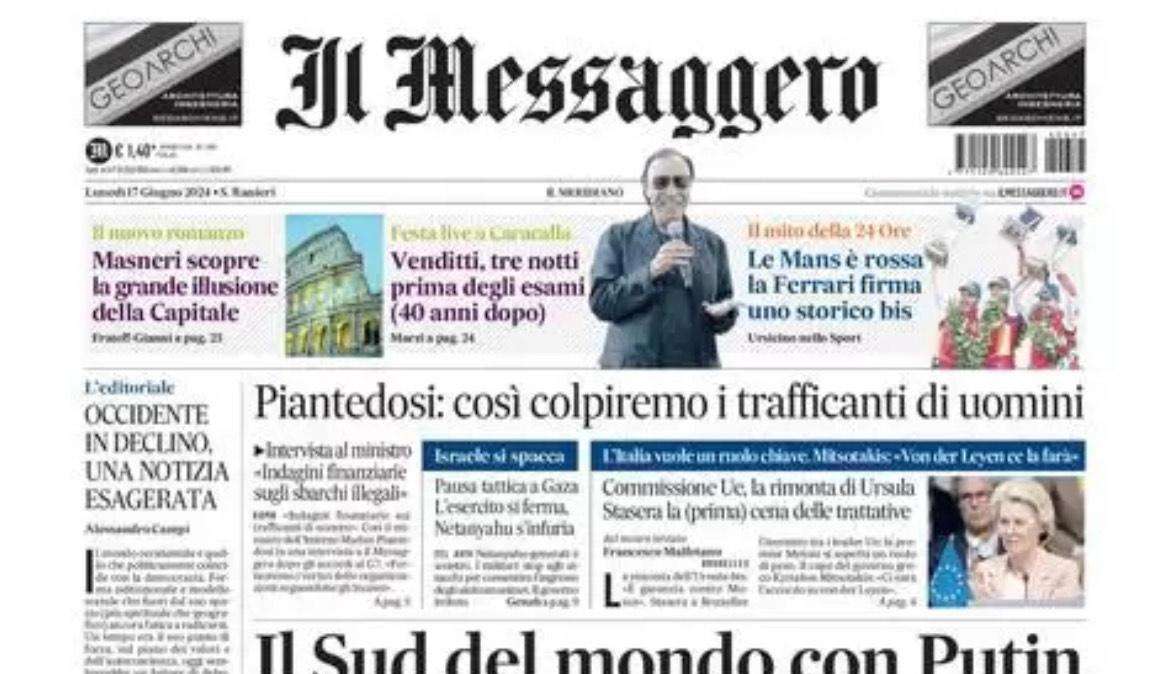Il Messaggero - Europei, la favola Eriksen e l’incubo degli hooligan