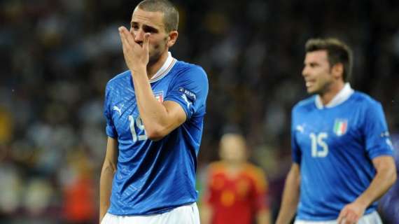 Italia, Bonucci: "La Spagna ha meritato, ma perdere così fa male"