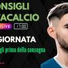 TWITCH - Dalle 17:00 ultimi fantaconsigli 9^ giornata + ufficiali