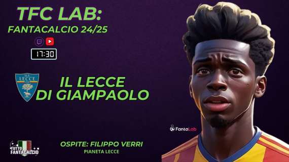 TWITCH - Dalle 17:30 TFC Lab: Focus Lecce + analisi 14a