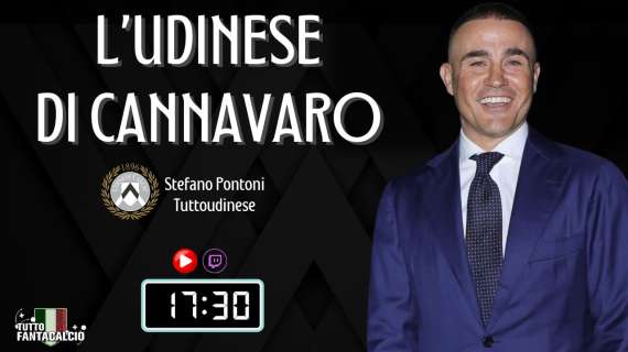TWITCH - Dalle 17:30 Tuttofantacalcio Lab: Focus sull'Udinese del nuovo tecnico Cannavaro