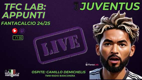 TWITCH - Dalle 17:30 TFC Lab: la Juventus di Thiago Motta