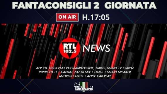 Fantacalcio, i nostri consigli di giornata su Rtl102.5 news