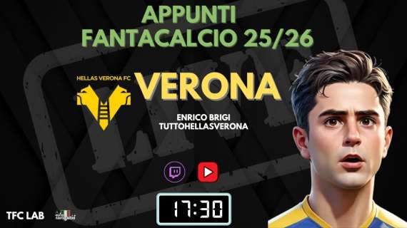 TWITCH - Dalle 17:30 TFC Lab: Analisi sulla 1^ giornata + focus Verona