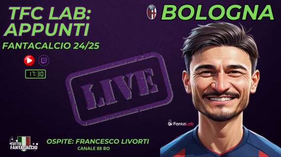 TWITCH - Dalle 17:30 TFC Lab: il Bologna di Vincenzo Italiano