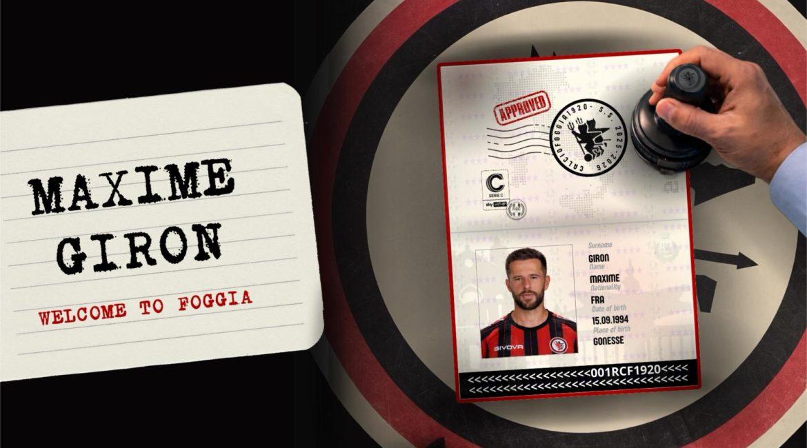 Foggia,  Maxime Giron è rossonero 